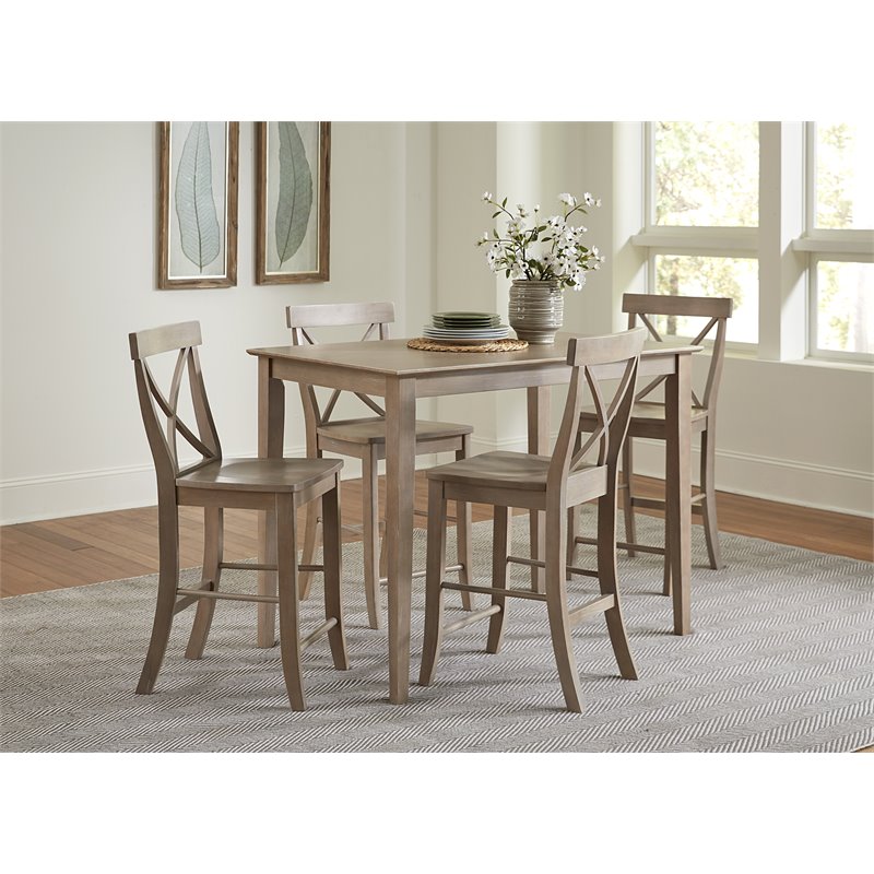 30X48 Counter Height Dining Table With 4 Counter height Stools - K09
