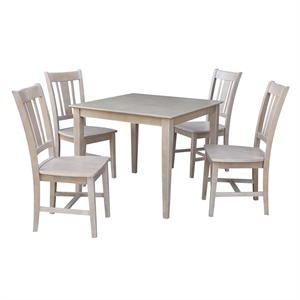 International Concepts 36X36 Dining Table With 4 San Remo Side Chairs