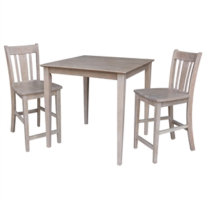 36X36 Counter Height Dining Table With 2 San Remo Counter height Stools