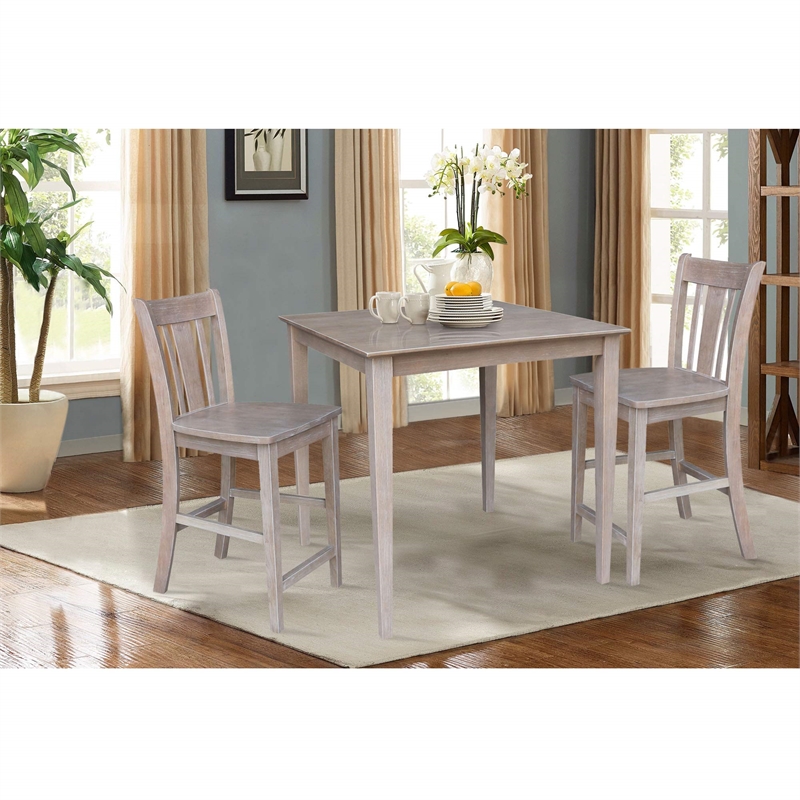 36X36 Counter Height Dining Table With 2 San Remo Counter height Stools