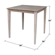 36X36 Counter Height Dining Table With 2 San Remo Counter height Stools