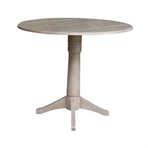 International Concepts 42&quot Round Dual Drop Leaf Pedestal Table - 36.3&quotH