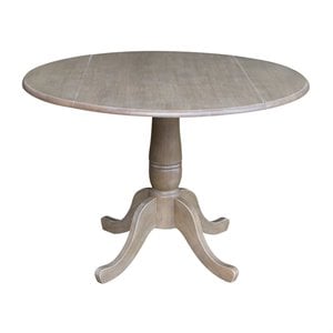 International Concepts 42&quot Round Dual Drop Leaf Pedestal Table - 29.5&quotH