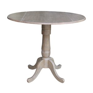 International Concepts 42&quot Round Dual Drop Leaf Pedestal Table - 35.5&quotH