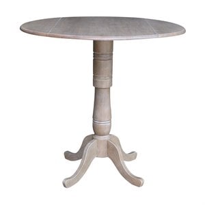 International Concepts 42&quot Round Dual Drop Leaf Pedestal Table - 41.5&quotH