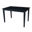 International Concepts Solid Wood Table in Black