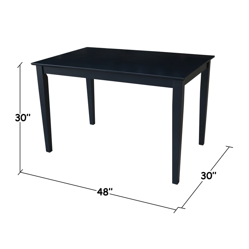 International Concepts Solid Wood Table in Black