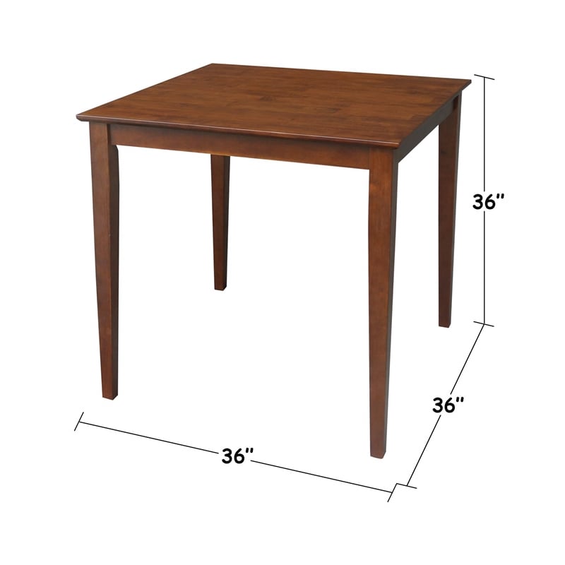 International Concepts Solid Wood Top Table