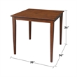 International Concepts Solid Wood Top Table