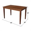 International Concepts Solid Wood Top Table