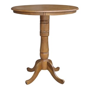 International Concepts 36&quot Solid Wood Round Top Pedestal Table - 40.9&quotH - Pecan