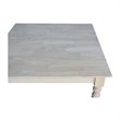 International Concepts Solid Wood Top Table with Turned Legs in Natural
