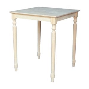 International Concepts 36&quot Solid Wood Top Table with Turned Legs in Natural