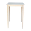 International Concepts Solid Wood Top Table