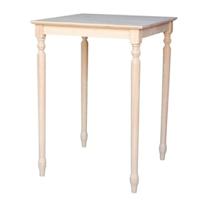 International Concepts Solid Wood Top Table - Turned Legs
