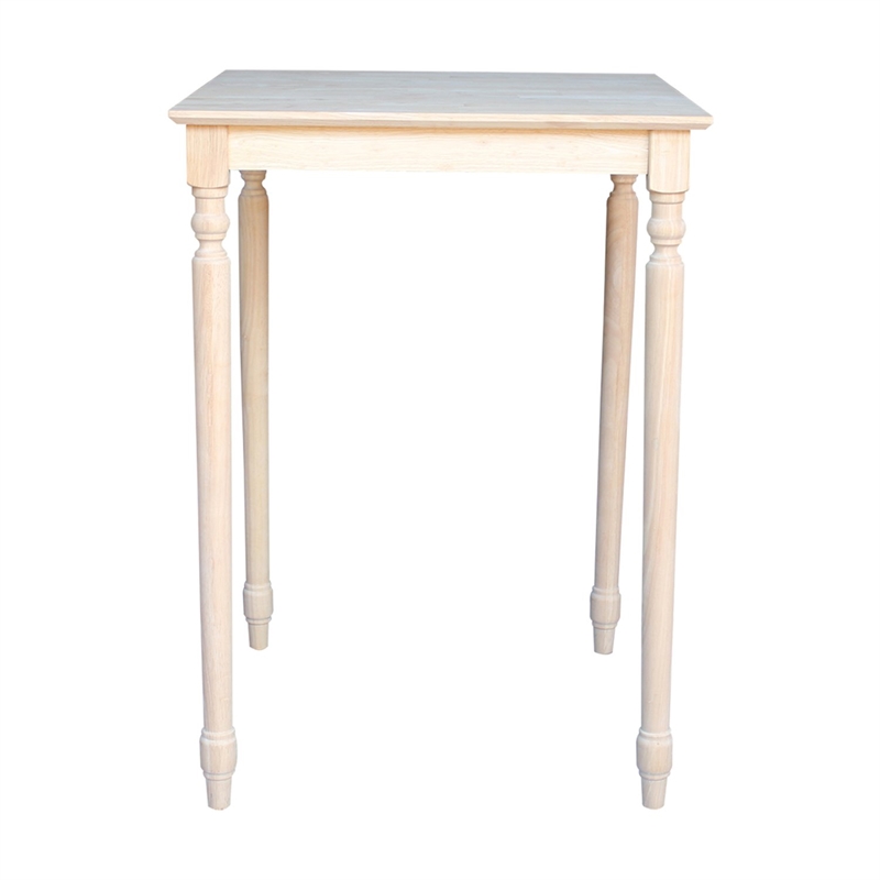 International Concepts Solid Wood Top Table - Turned Legs