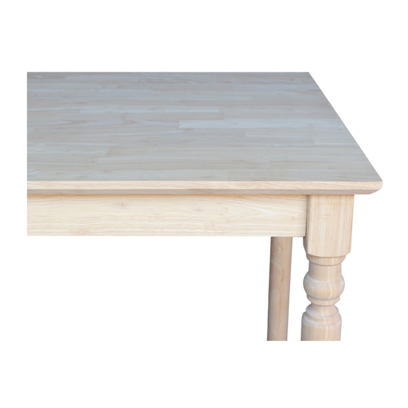 International Concepts Solid Wood Top Table - Turned Legs