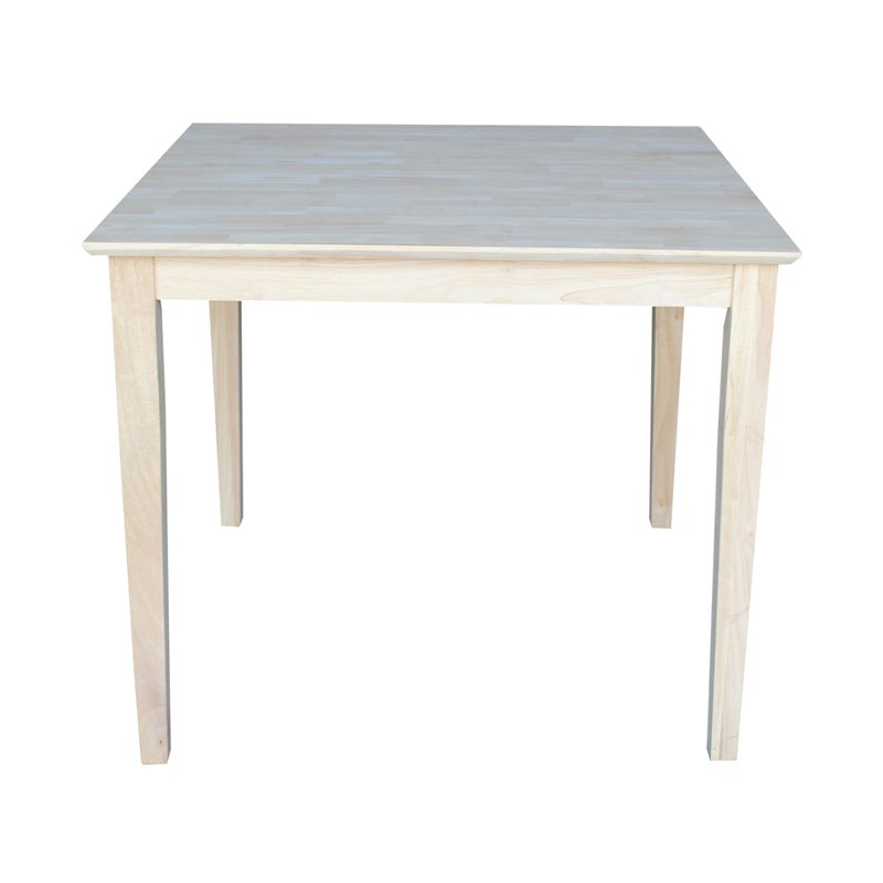 International Concepts Solid Wood Top Table in Unfinished