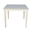 International Concepts Solid Wood Top Table in Unfinished