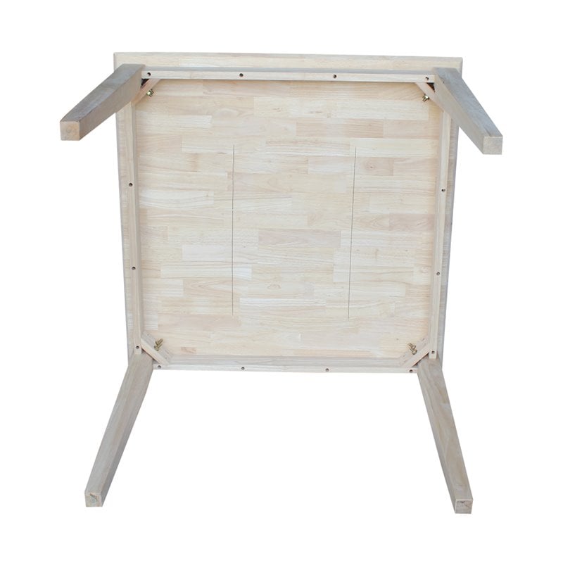 International Concepts Solid Wood Top Table in Unfinished