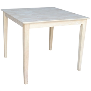 International Concepts Solid Wood Top Table in Unfinished