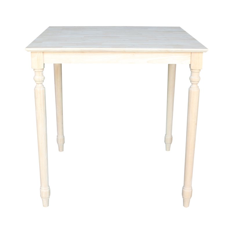 International Concepts Solid Wood Top Table - Turned Legs