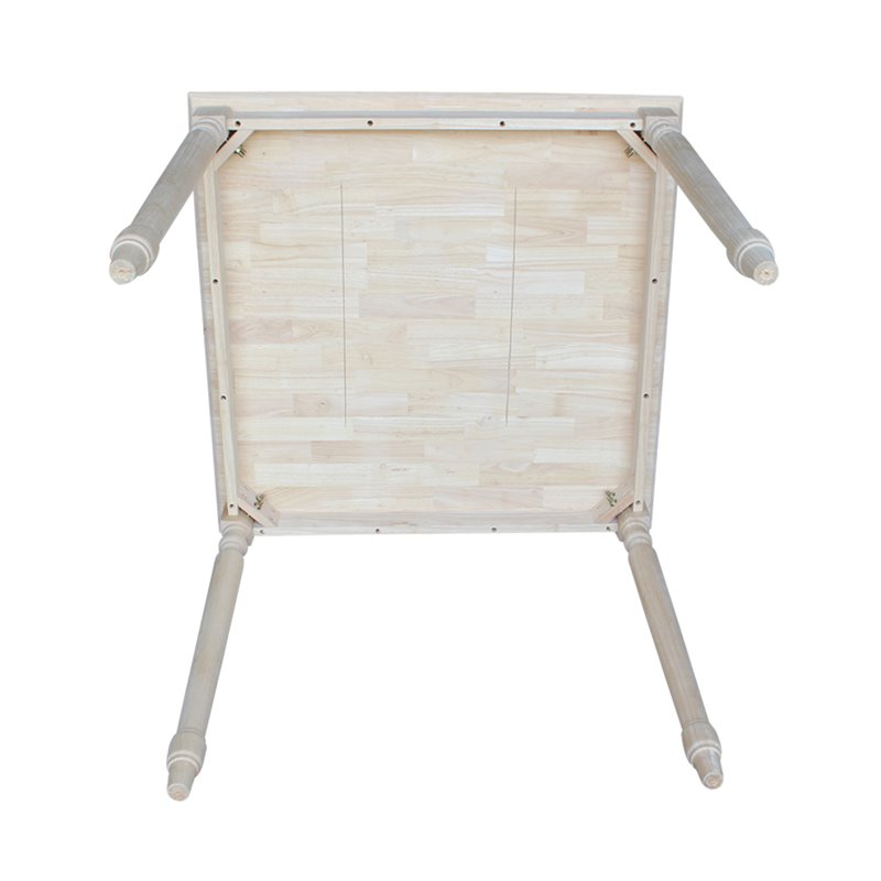 International Concepts Solid Wood Top Table - Turned Legs