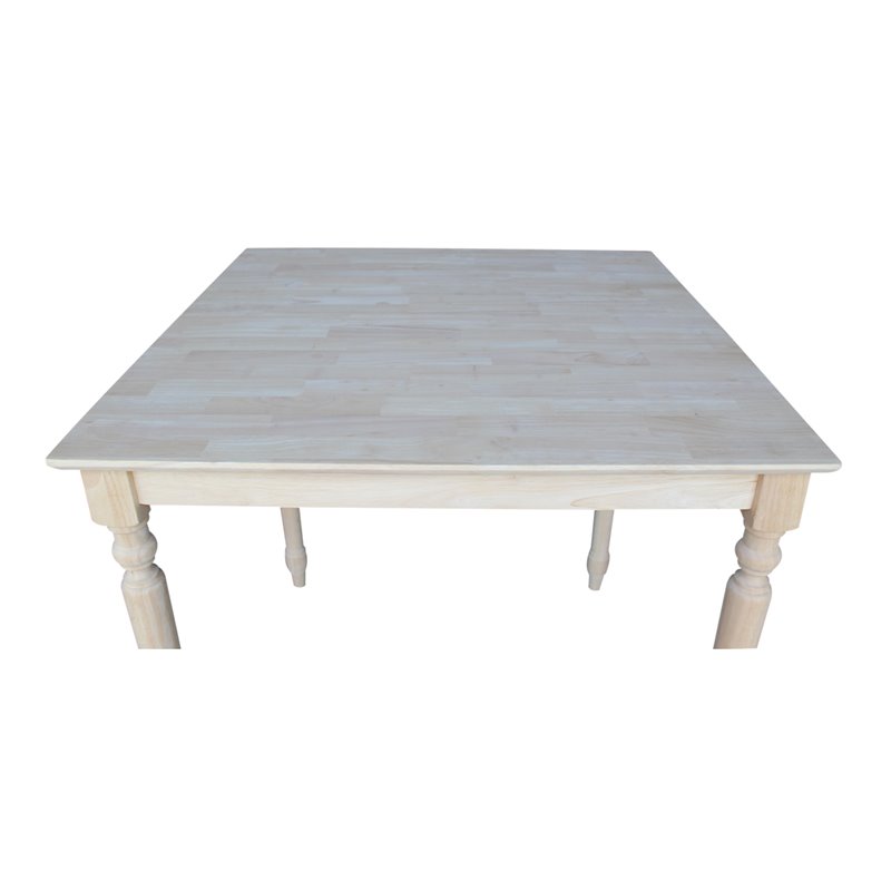 International Concepts Solid Wood Top Table - Turned Legs