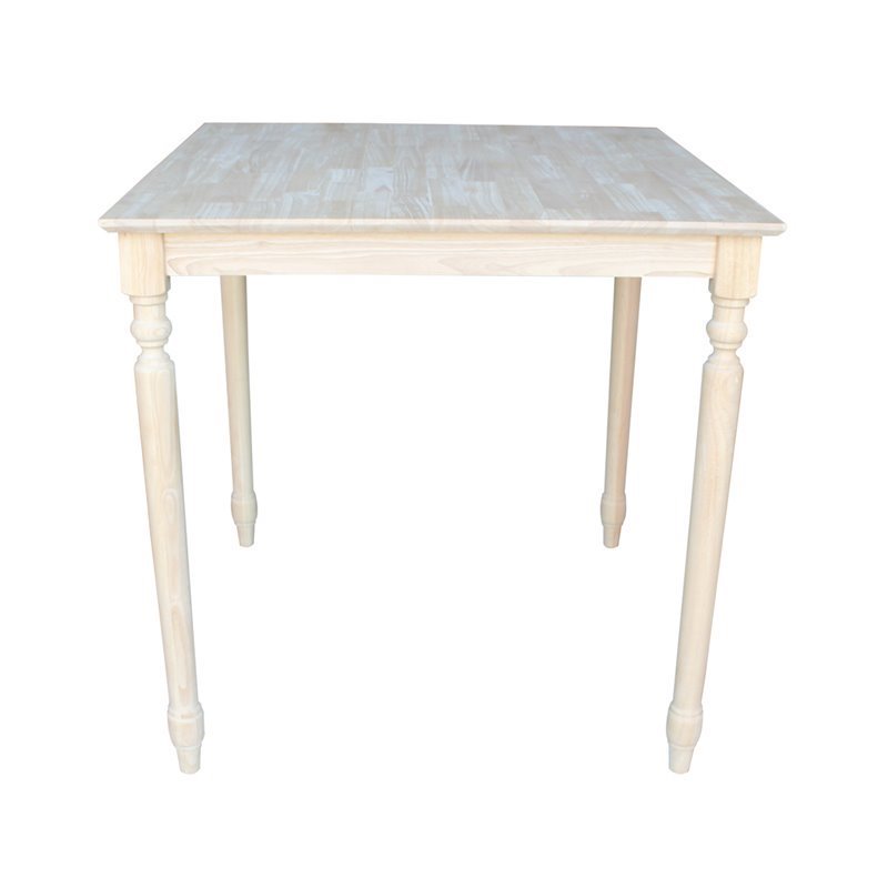 International Concepts Solid Wood Top Table - Turned Legs