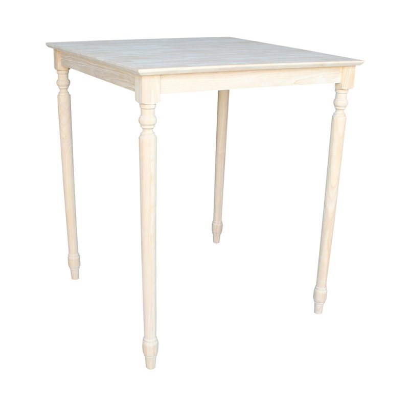 International Concepts Solid Wood Top Table - Turned Legs