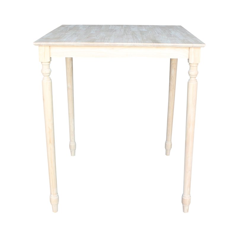 International Concepts Solid Wood Top Table - Turned Legs