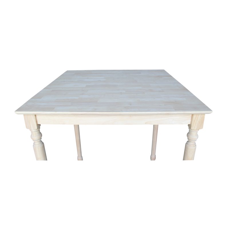 International Concepts Solid Wood Top Table - Turned Legs
