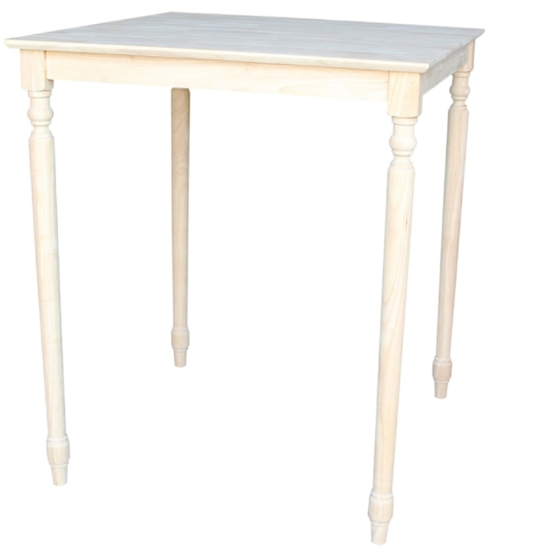 International Concepts Solid Wood Top Table - Turned Legs