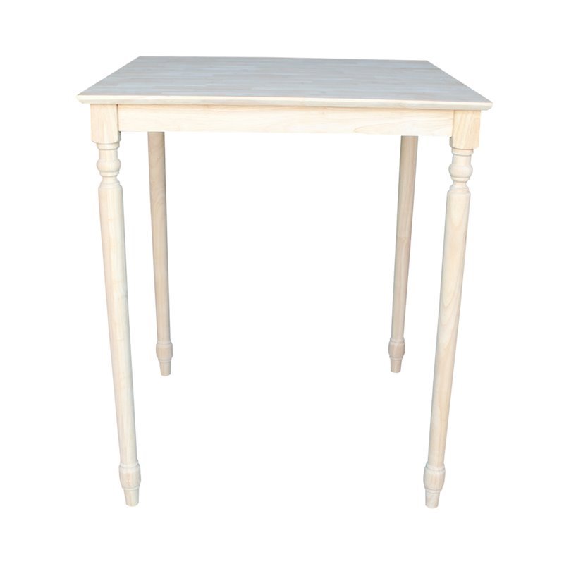 International Concepts Solid Wood Top Table - Turned Legs
