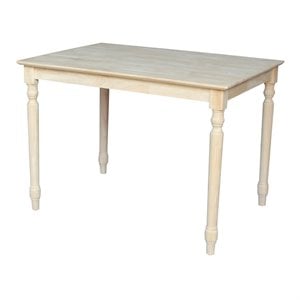 International Concepts Solid Wood Top Table - Turned Legs