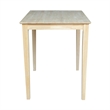 International Concepts Solid Wood Top Table
