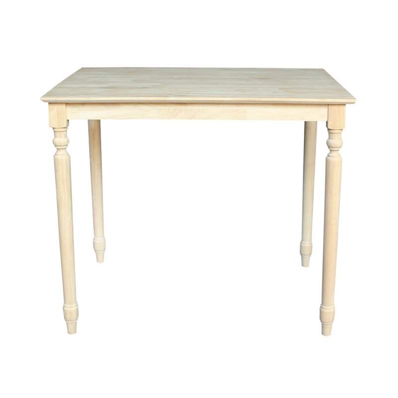 International Concepts Solid Wood Top Table - Turned Legs
