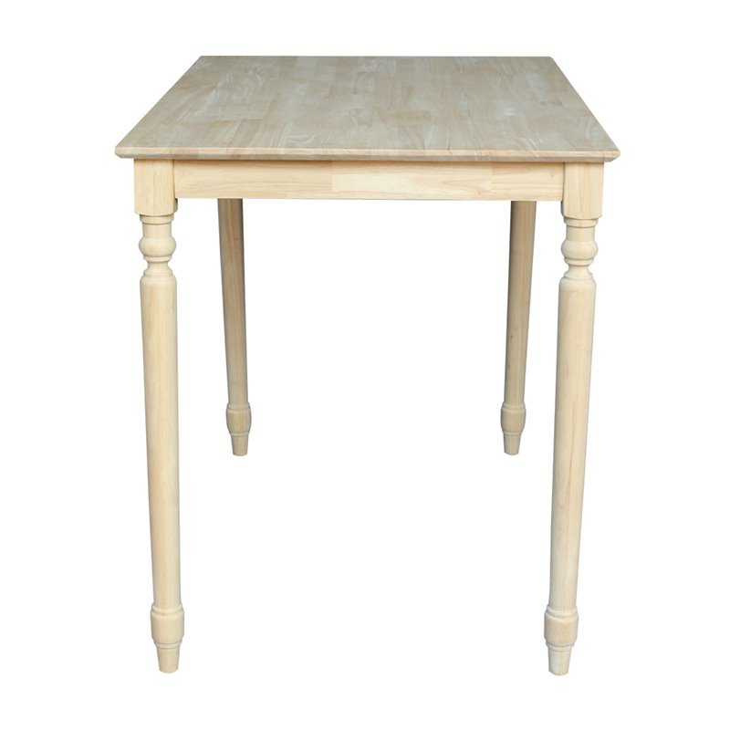 International Concepts Solid Wood Top Table - Turned Legs