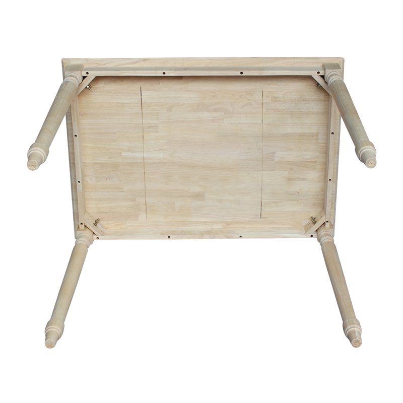 International Concepts Solid Wood Top Table - Turned Legs