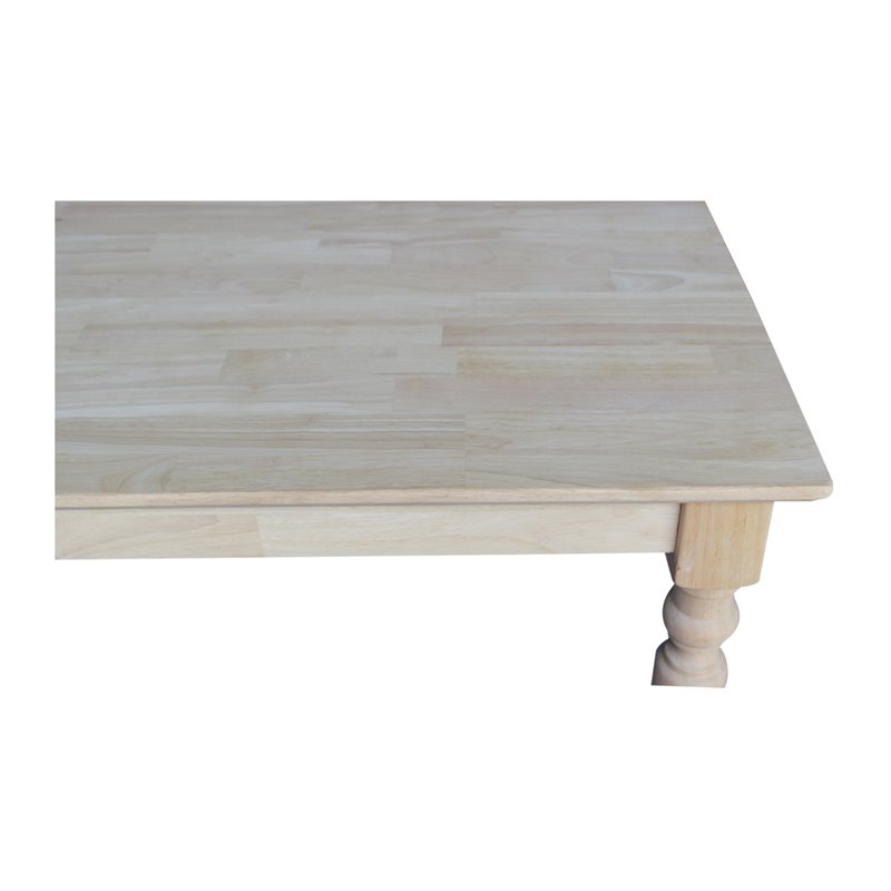 International Concepts Solid Wood Top Table - Turned Legs