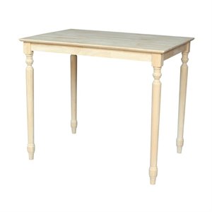 International Concepts Solid Wood Top Table - Turned Legs