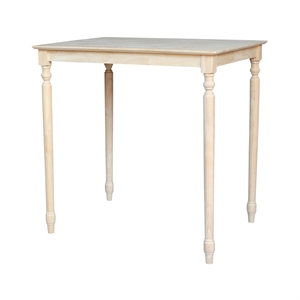 International Concepts Solid Wood Top Table - Turned Legs