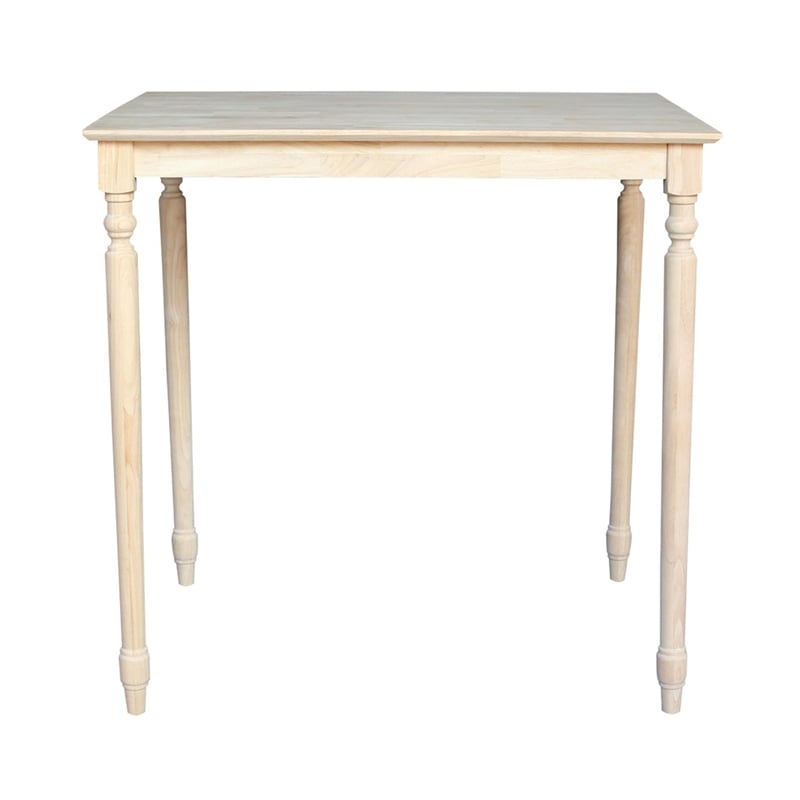 International Concepts Solid Wood Top Table - Turned Legs