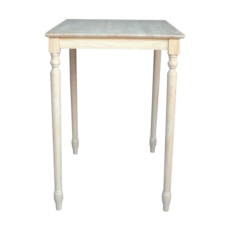 International Concepts Solid Wood Top Table - Turned Legs