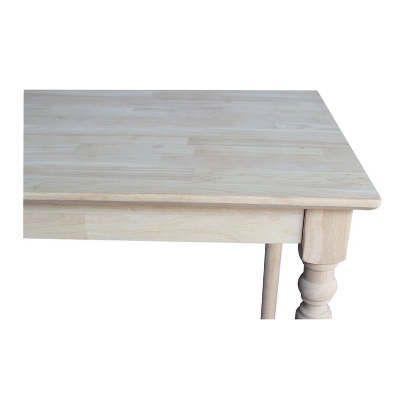 International Concepts Solid Wood Top Table - Turned Legs
