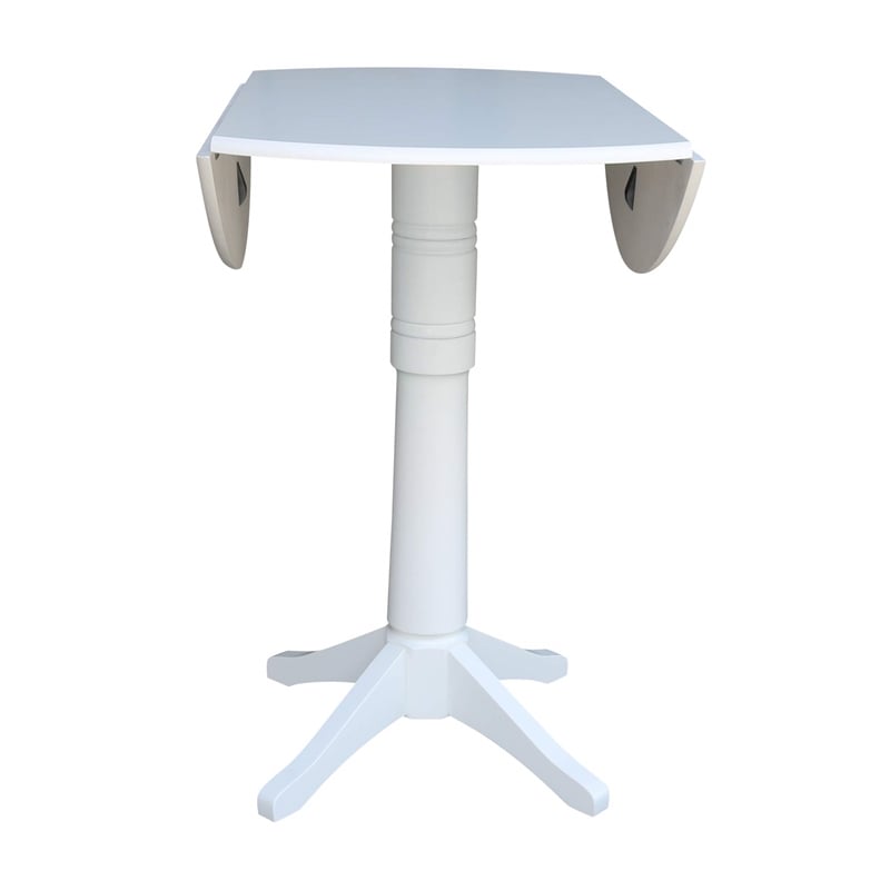 42 In Round Pedestal Bar Height Table with 2 Bar Height Stools
