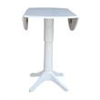42 In Round Pedestal Bar Height Table with 2 Bar Height Stools