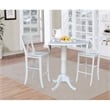 42 In Round Pedestal Bar Height Table with 2 Bar Height Stools