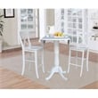 42 In Round Pedestal Bar Height Table with 2 Bar Height Stools
