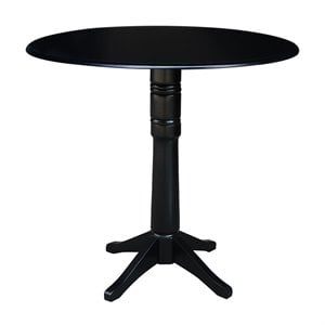 International Concepts 42&quot Round Dual Drop Leaf Pedestal Table   42.3&quotH